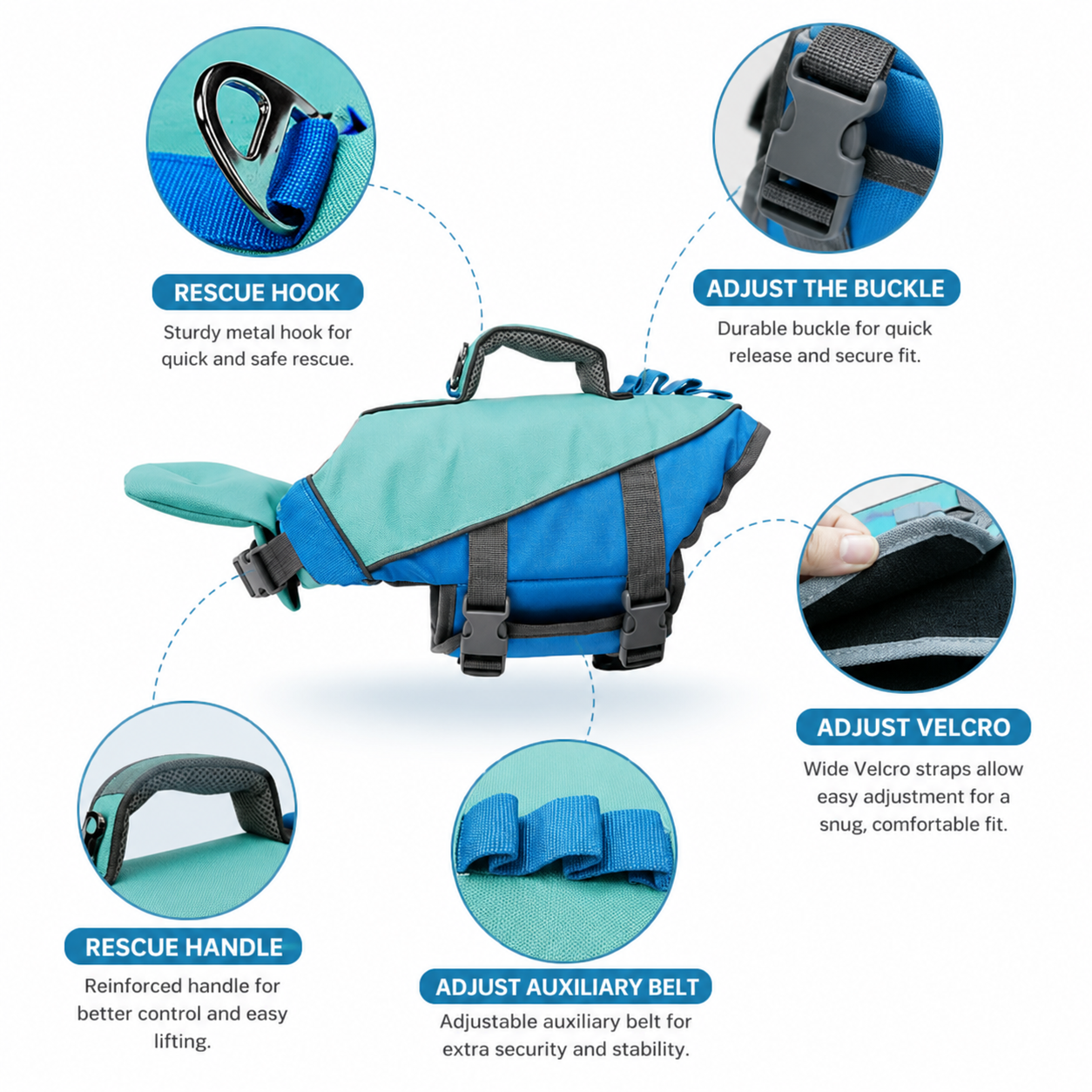 Elevopro™ AquaGuard Dog Life Jacket