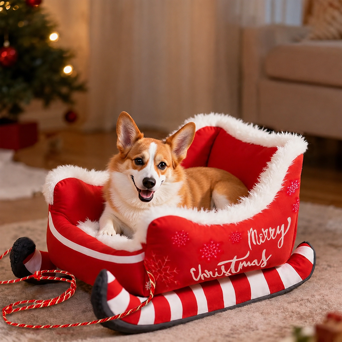 ELEVOPRO™ SantaSleigh Pet Bed