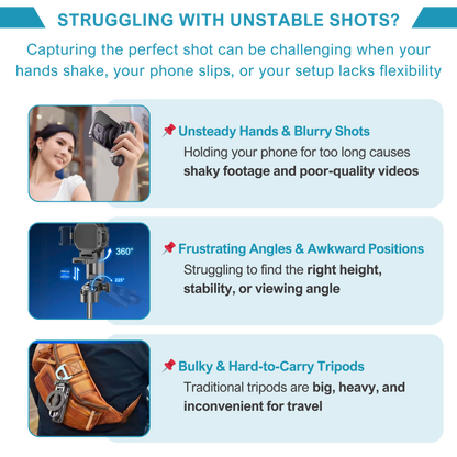 Elevopro™ Pocket Tripod 360 Mini Pro - Works with All Smartphones