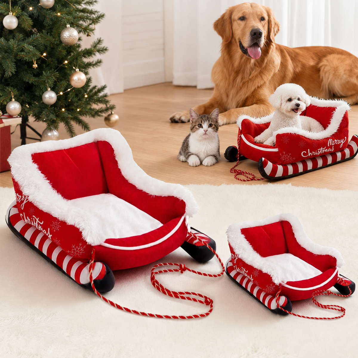 ELEVOPRO™ SantaSleigh Pet Bed