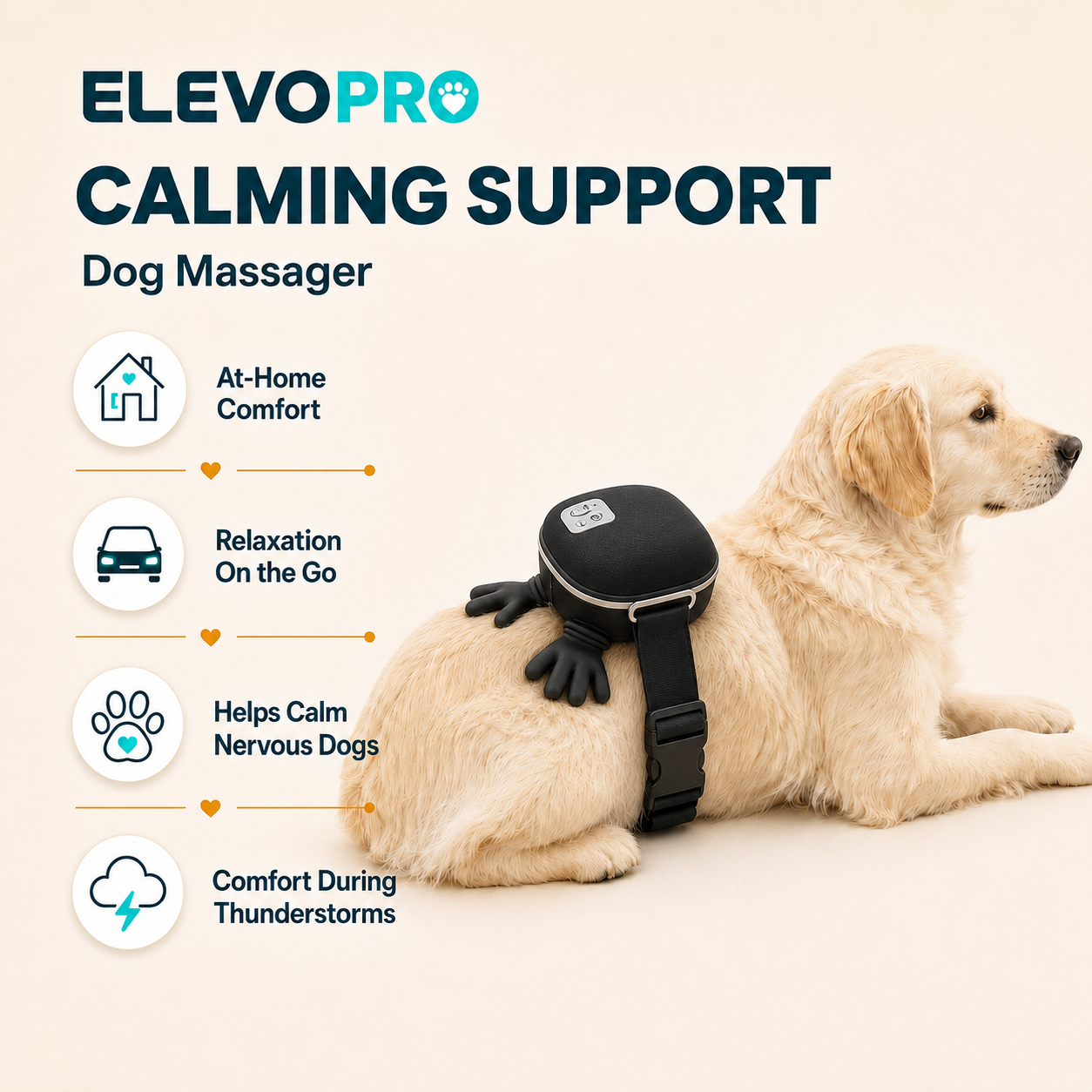 Elevopro™ Calming Support Dog Massager