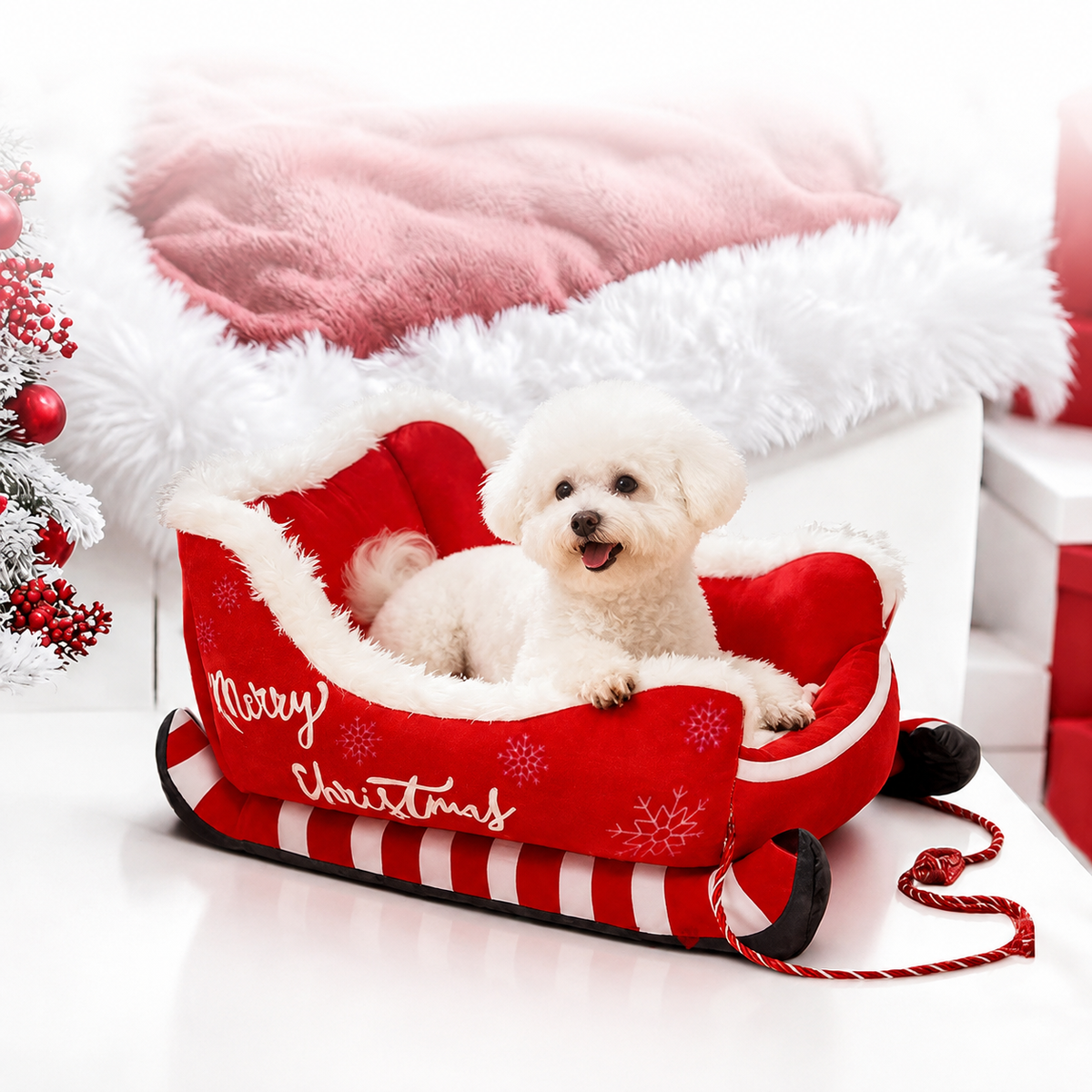 ELEVOPRO™ SantaSleigh Pet Bed